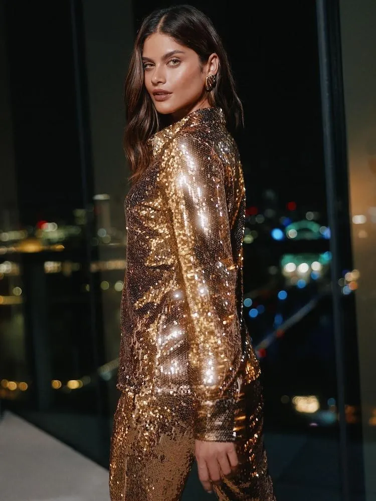 Bronzová s flitry - Košile Lipsy