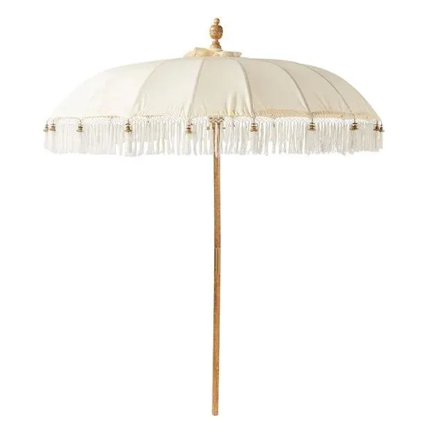 MACRAMÉ Slunečník 1,8 m - béžová