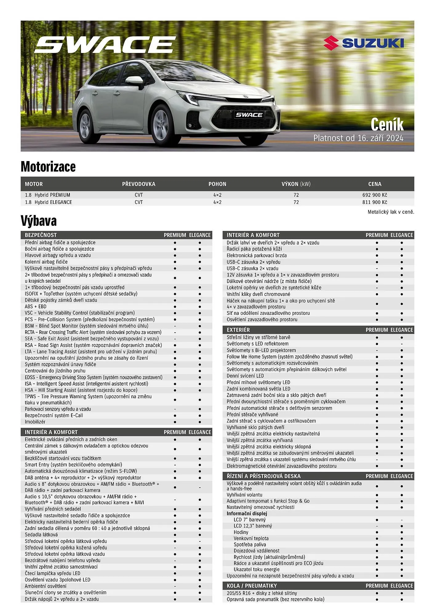 Suzuki Swace leták - 16. září 31. srpna 2025 - Page 1
