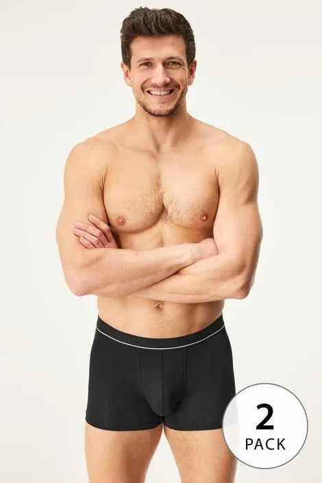 2PACK Bambusové boxerky Dominik antibakteriální - černá