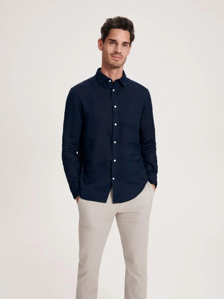 Lněná košile regular fit