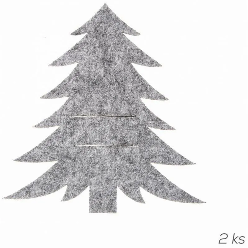 2x kapsa na příbory polyester STROMEK šedý