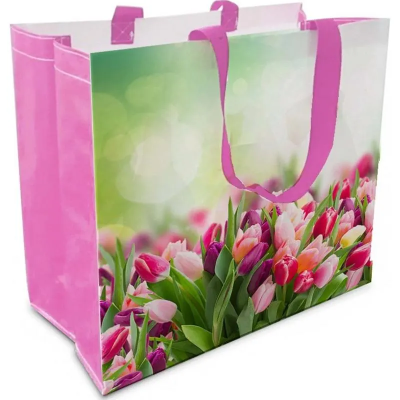 Taška nákupní Toro Tulipány 43x37x21,5 cm