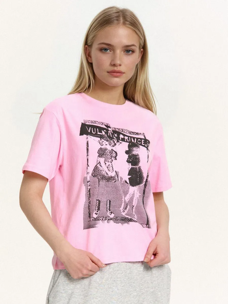 Tričko s potiskem se sepraným efektem