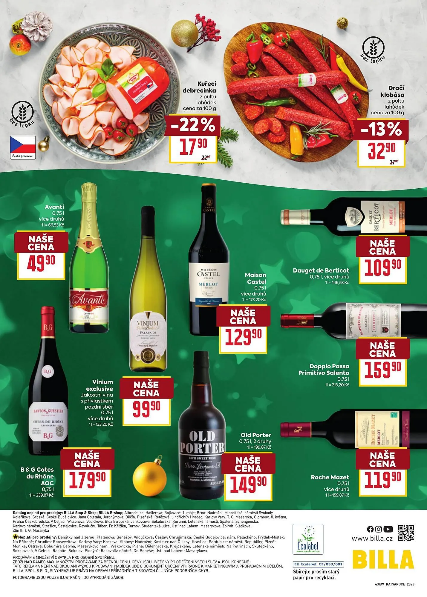 Billa leták - 22. října 11. listopadu 2025 - Page 30