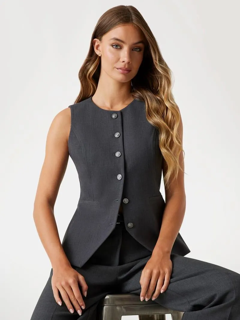Chaleco elástico estilo sastre