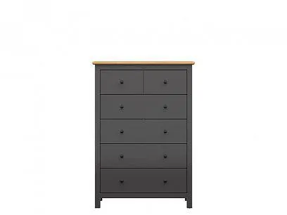 HESEN komoda KOM6S/15/10, grafit/dub artisan