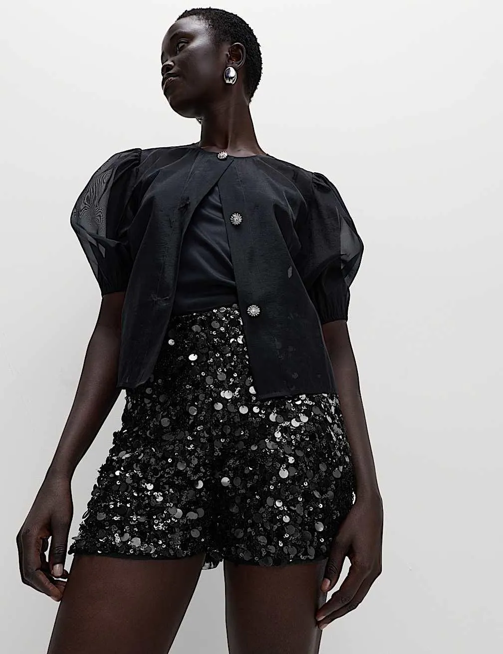 Filtrové šortky s vysokým pasem