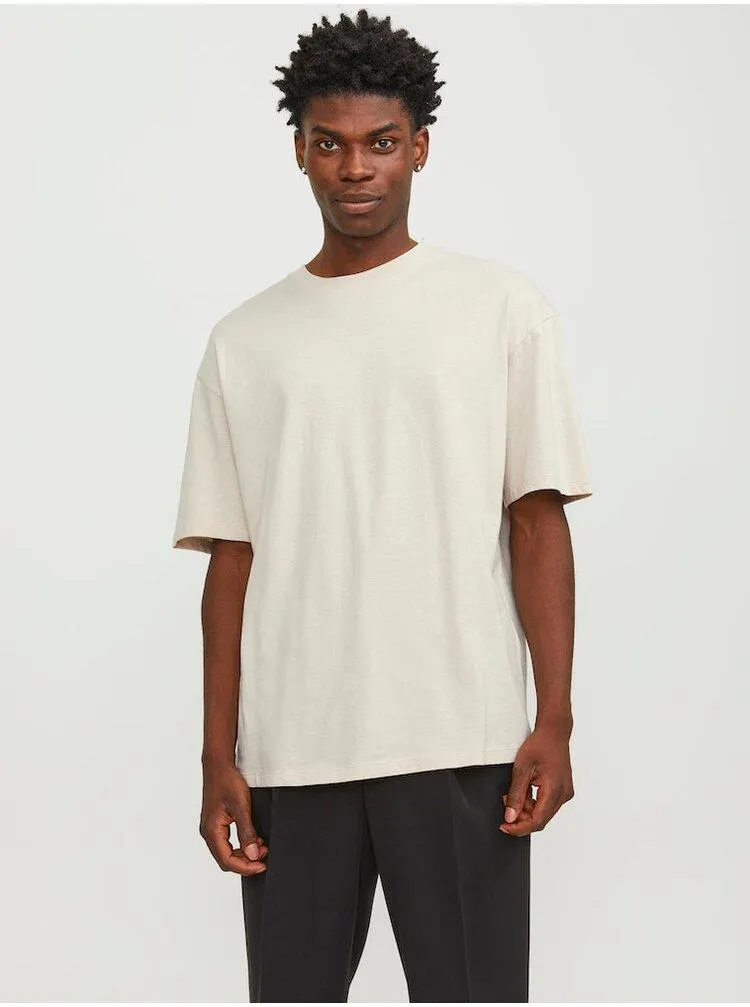 Béžové pánské tričko Jack & Jones Bradley
