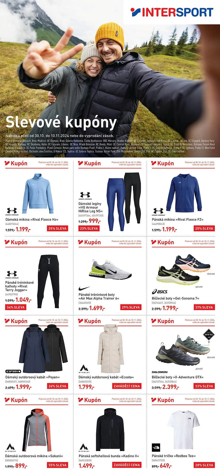 Intersport leták - 30. října 10. listopadu 2024 - Page 1