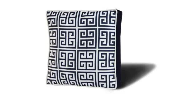 Dekorativní vzorovaný polštář, modrobílý vzor, 42 x 42 cm - II. jakost, POUZE OSOBNÍ ODBĚR