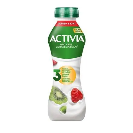 ACTIVIA Nápoj jahoda kiwi chlaz. 8 x 280 g