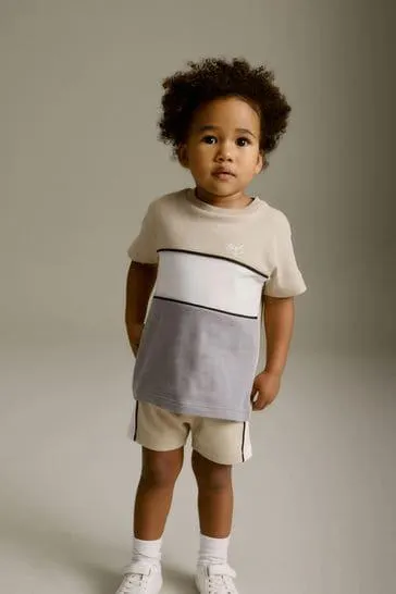 Short Sleeve Colourblock T-Shirt and Shorts Set (3mths-7yrs)