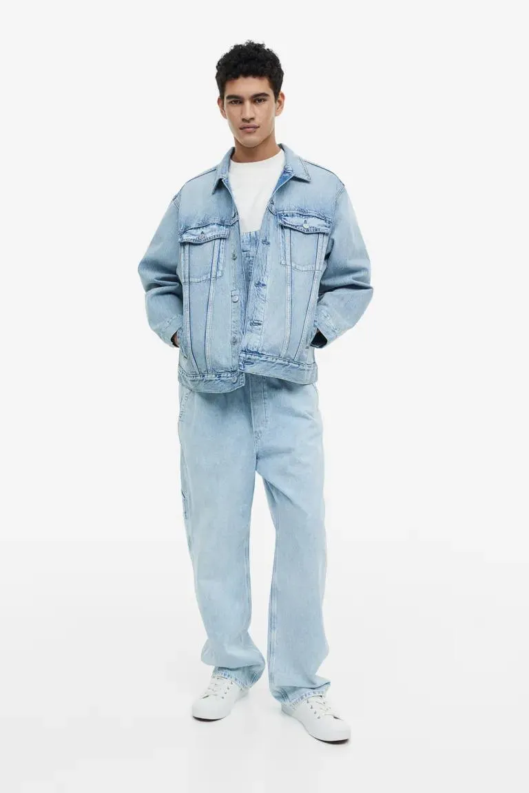 Džínové kalhoty s laclem Relaxed Fit