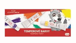CONCORDE Temperové barvy 12 ml - 12 barev