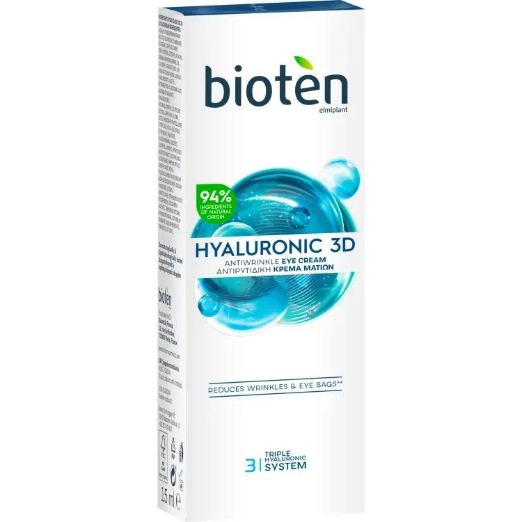 Bioten Hyaluronic 3D oční krém proti vráskám, 15 ml