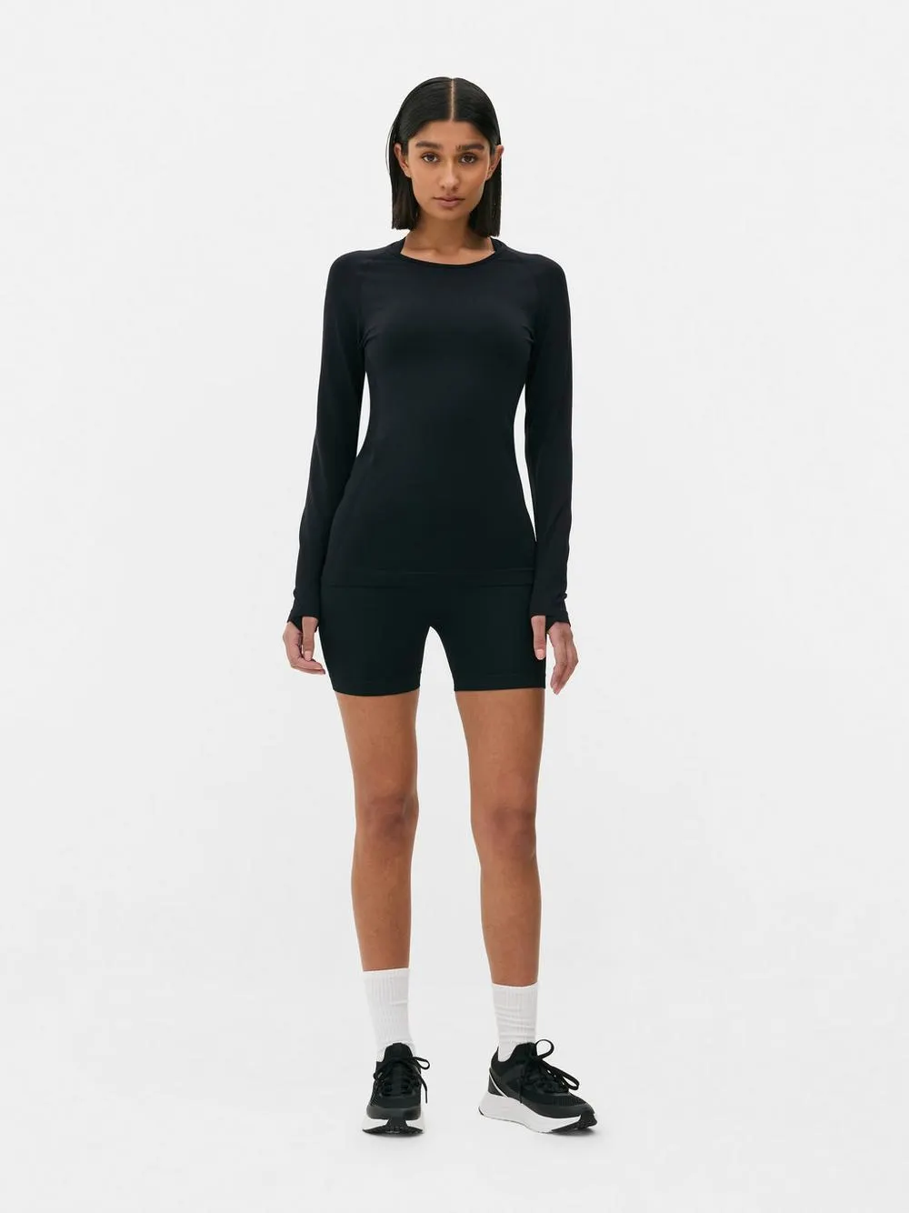 Bezešvý sportovní top s dlouhým rukávem