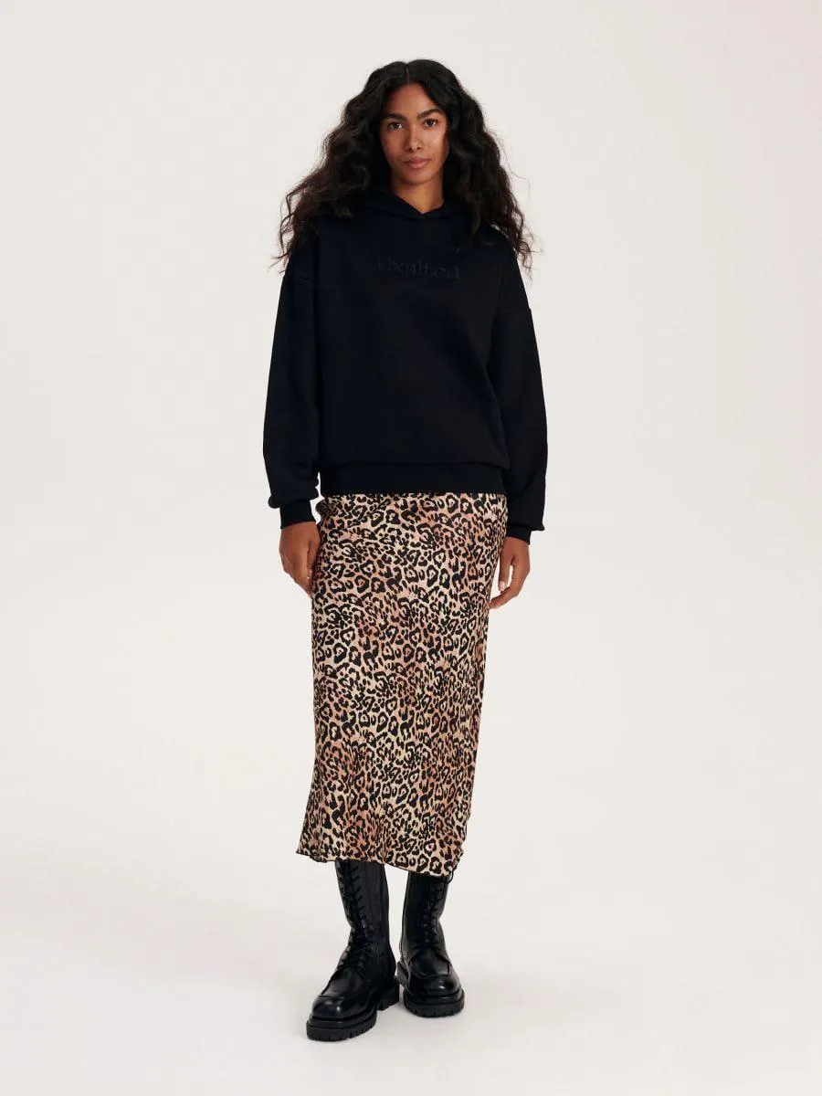 Mikina s kapucí a vyšívaným nápisem