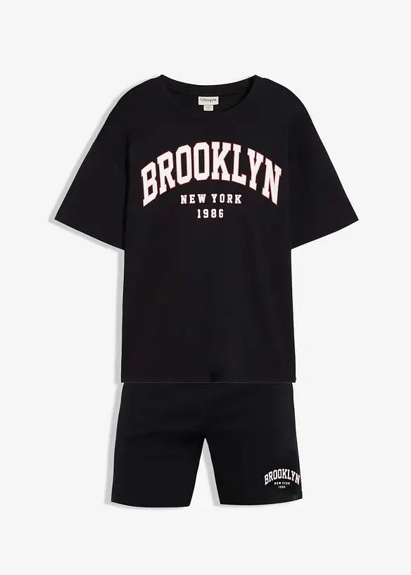 Triko a šortky z těžké organické bavlny (2dílná souprava)