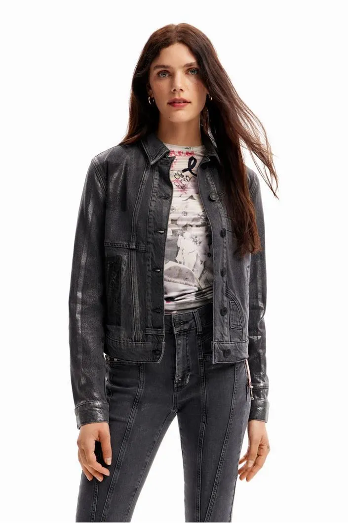 bunda Desigual Vancou denim light grey