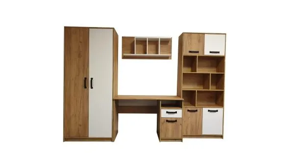 Dětský pokoj COSIMA, bílá/dub craft zlatý Z EXPOZICE PRODEJNY, II. jakost