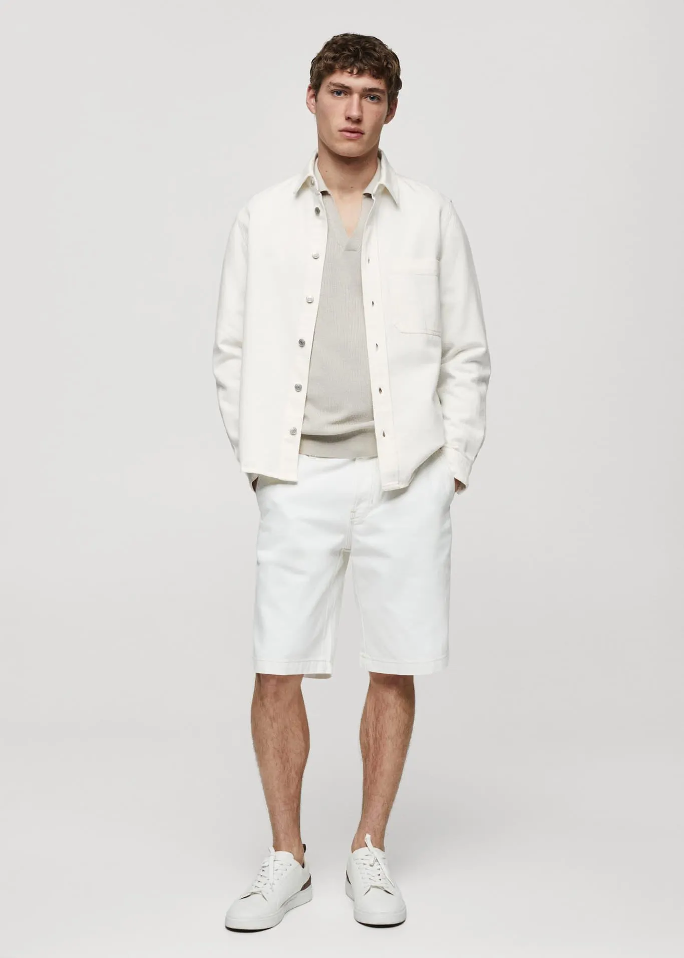 Svrchní košile regular fit bavlna a len