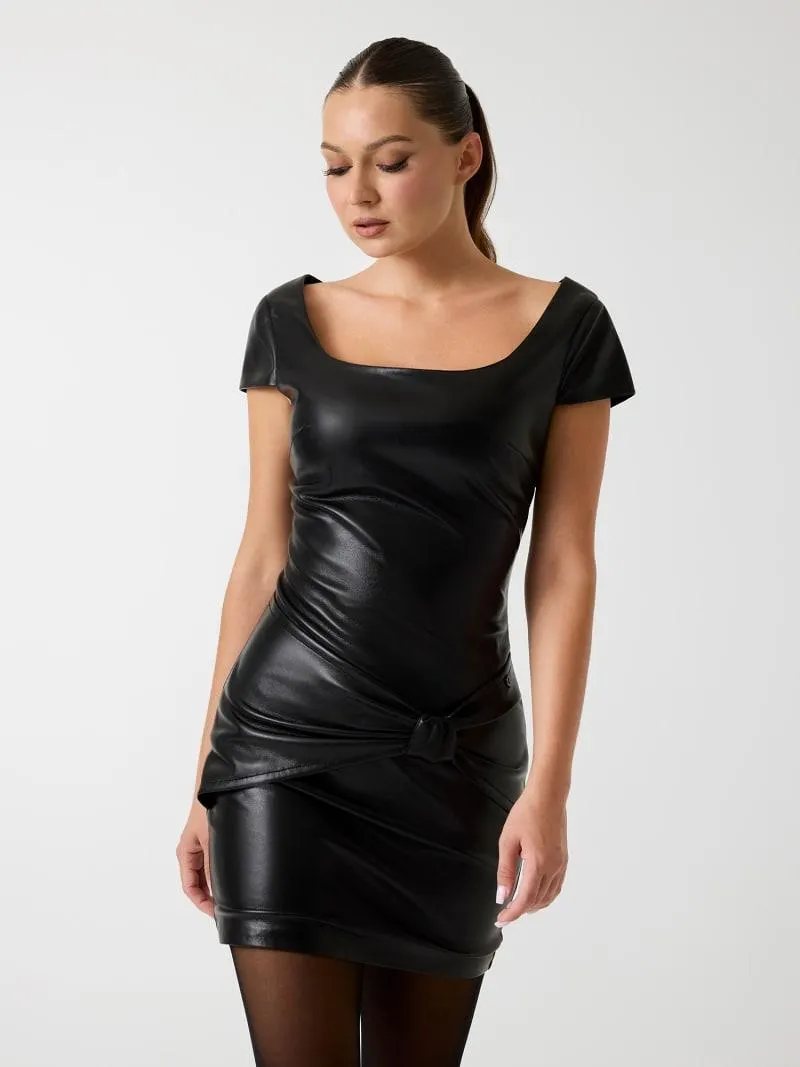 Vestido mini de piel sintética