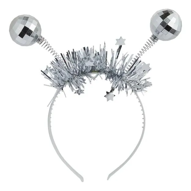 CELEBRATION Čelenka disco koule - stříbrná