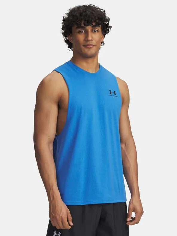 Pánské tílko Under Armour UA LEFT CHEST CUT OFF TANK-BLU