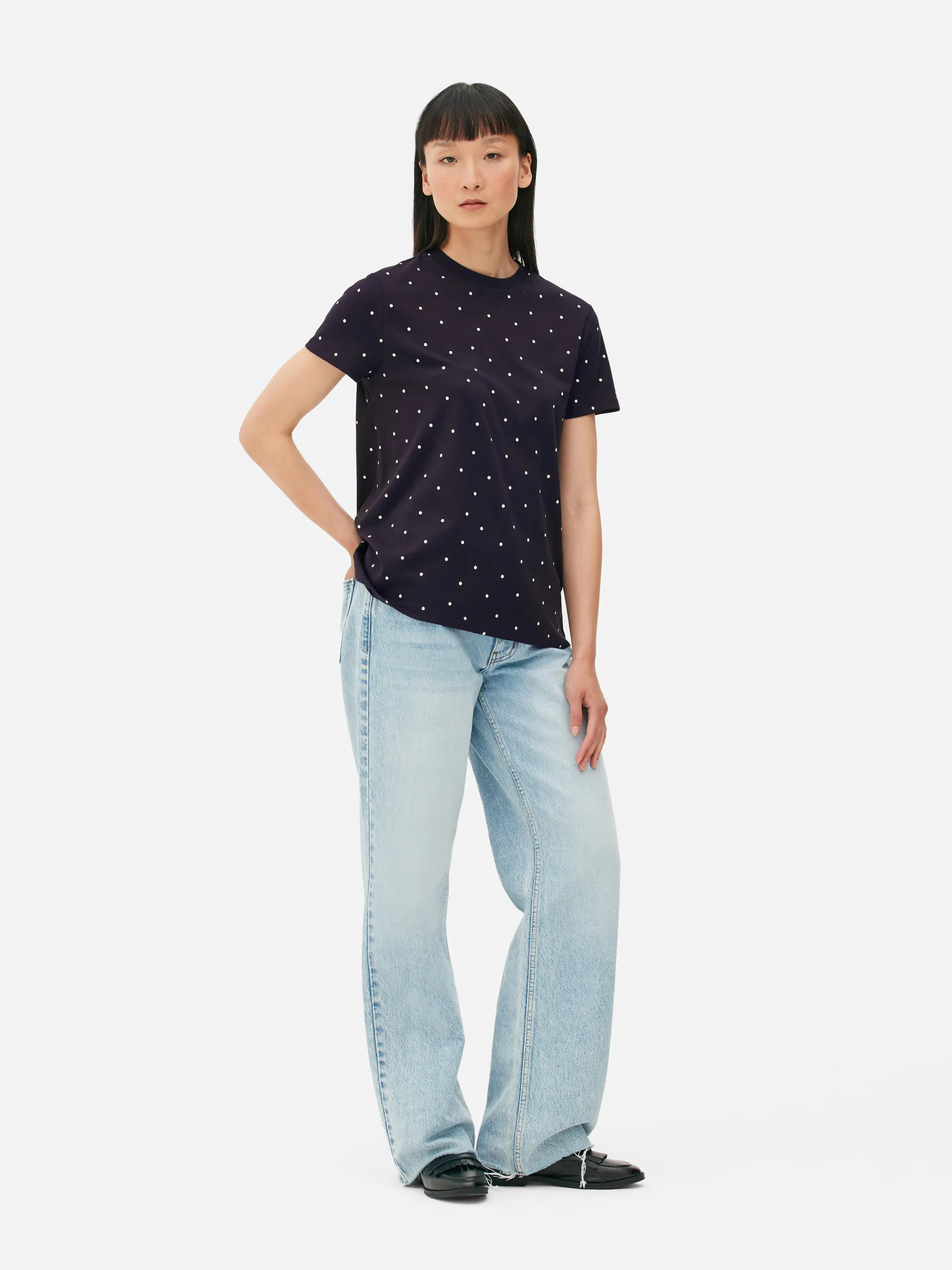 Maskáčové tričko s kulatým výstřihem