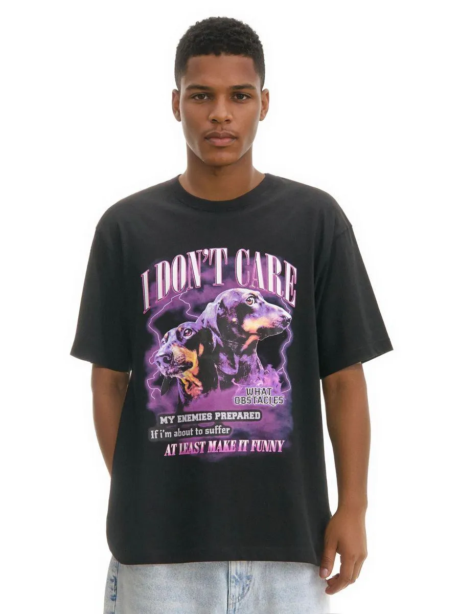 Černé tričko s potiskem