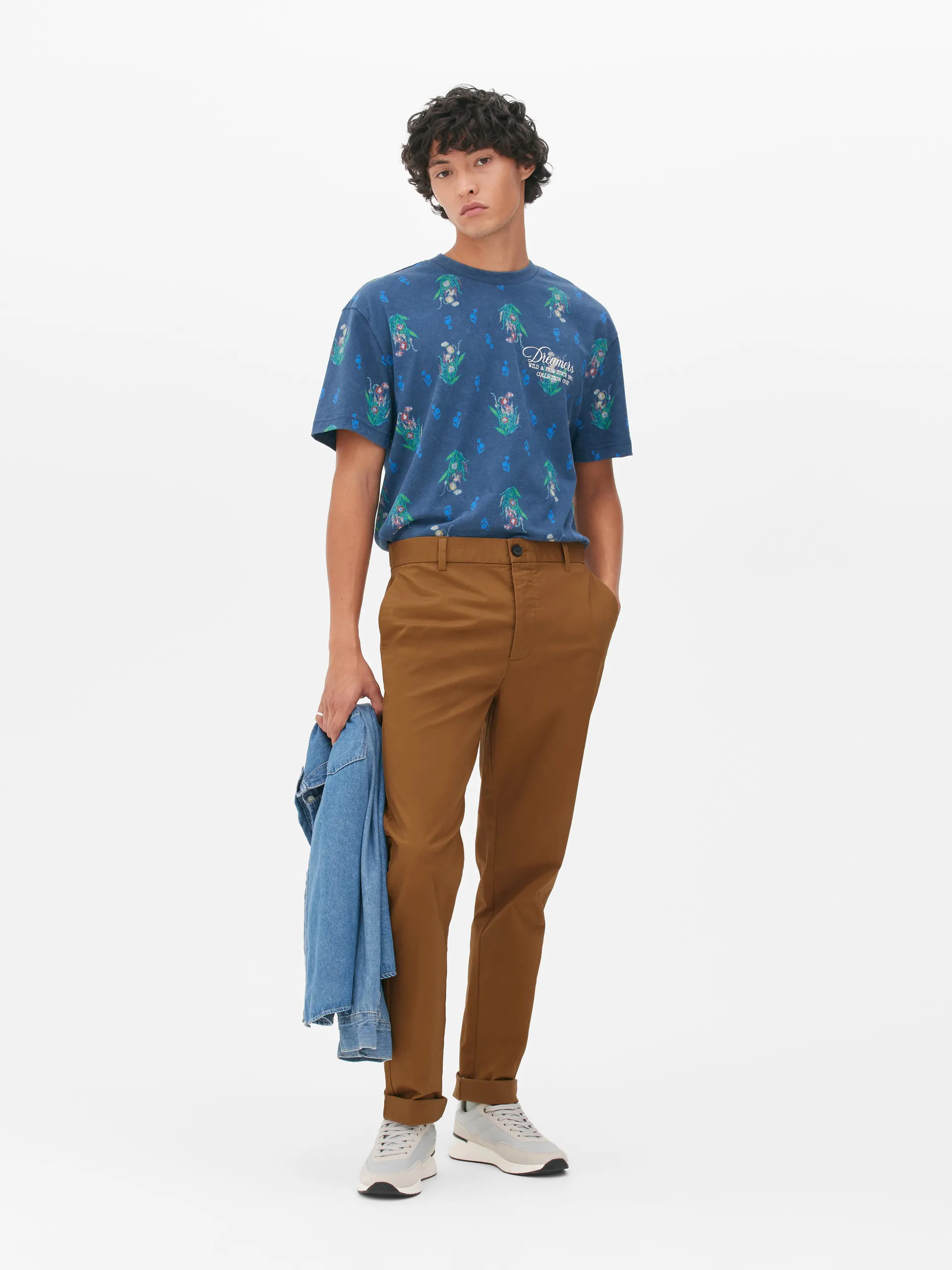 Strečové slim kalhoty chino