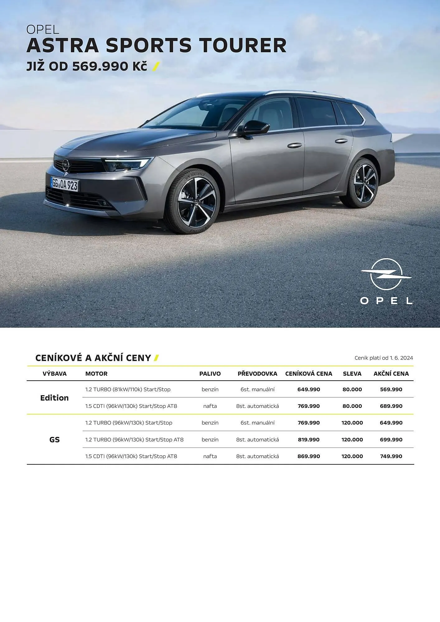 Opel Astra Sports Tourer leták - 9. července 31. prosince 2024 - Page 1