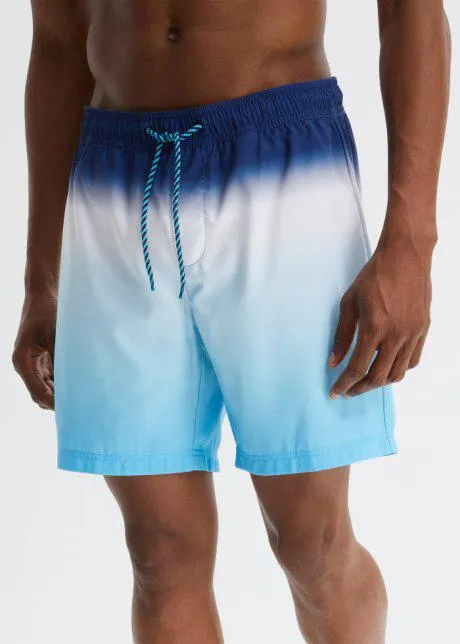 Shorts da spiaggia con colori sfumati in poliestere riciclato