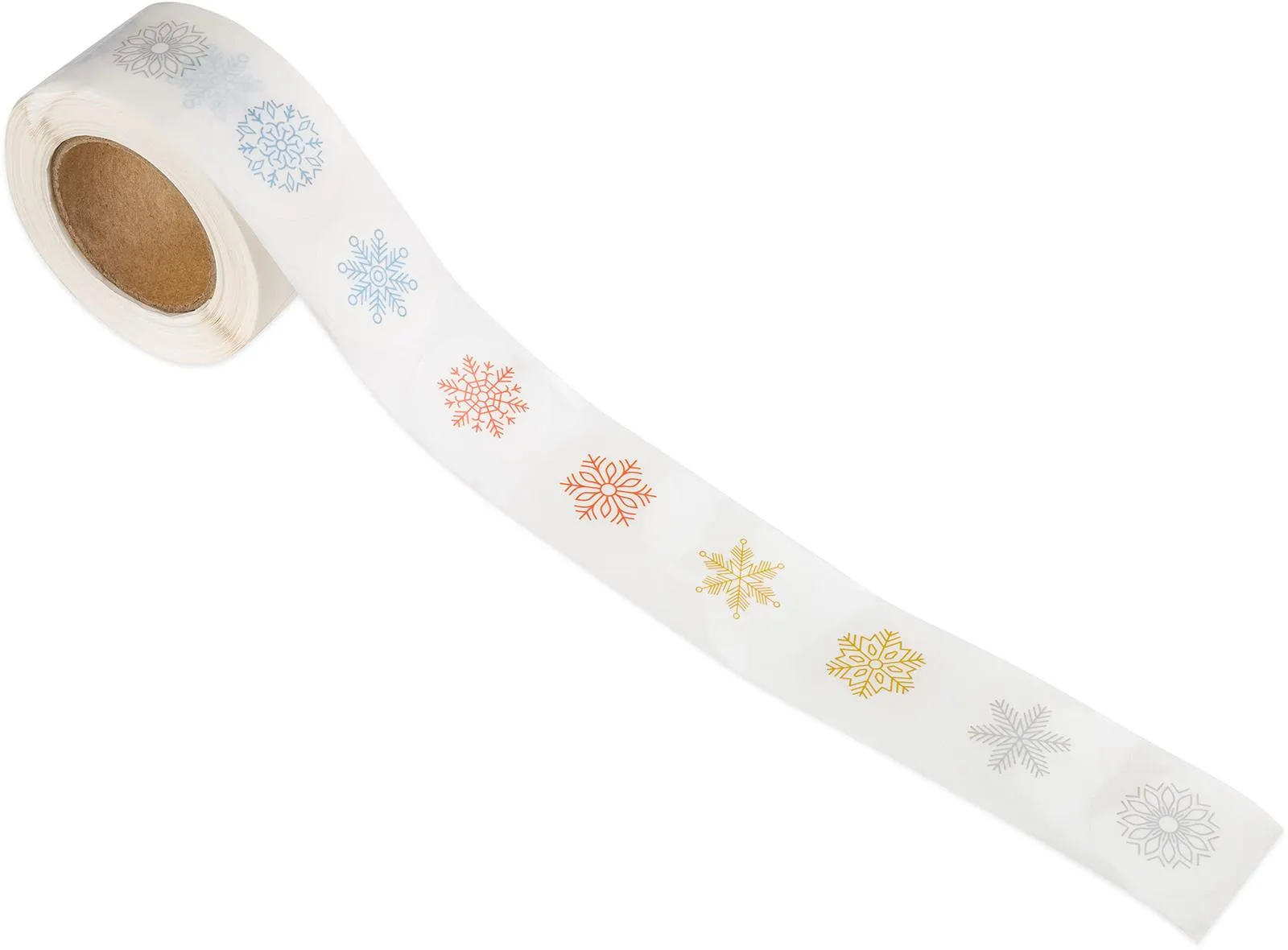 Samolepky vánoční 500 ks v roli, 8 motivů