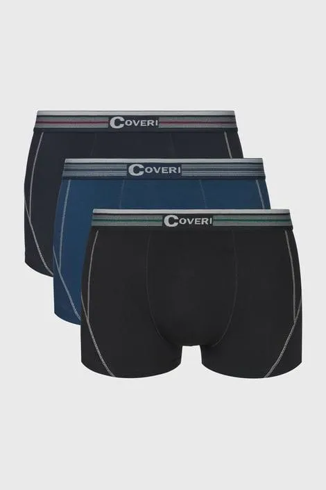 3PACK Boxerky Odin - modročerná