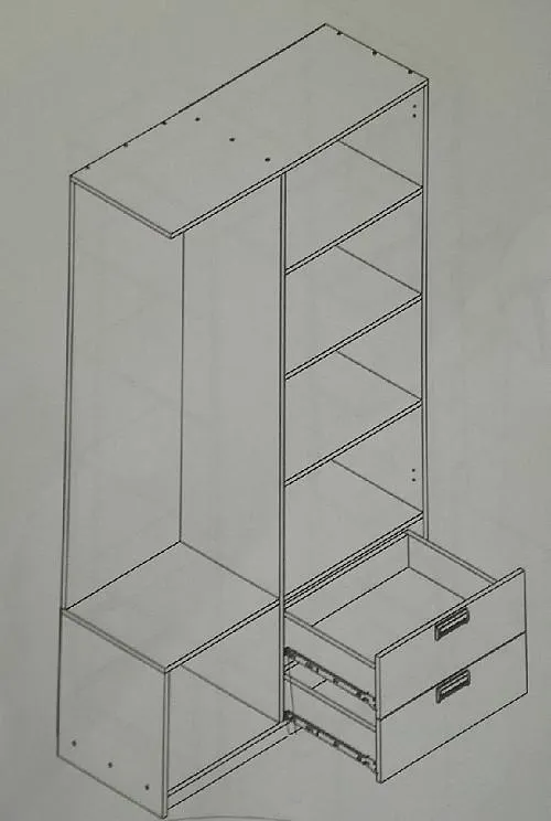 Předsíňová stěna COMPACT dub sono/bílá