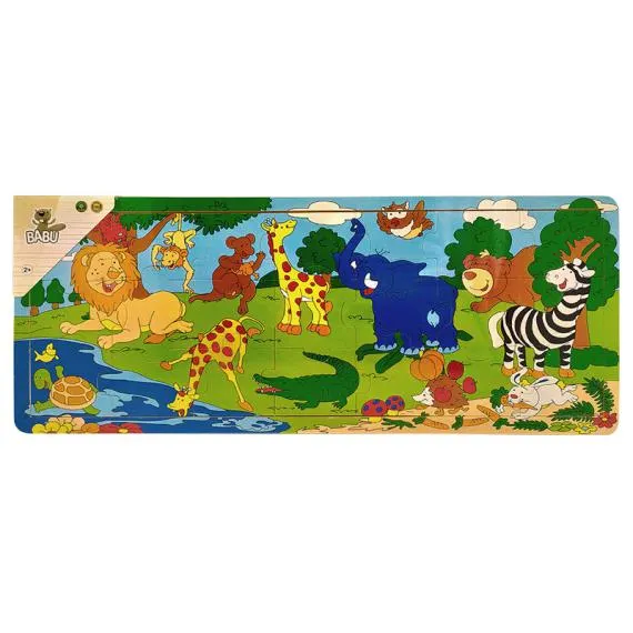 Deskové puzzle ZOO dřevěné 21 dílů