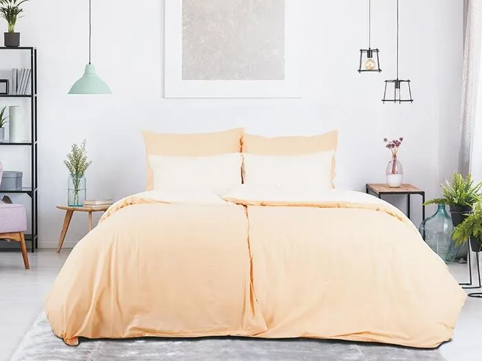 Povlečení Double face meruňková/popelavá140x220 cm a 70x90 cm