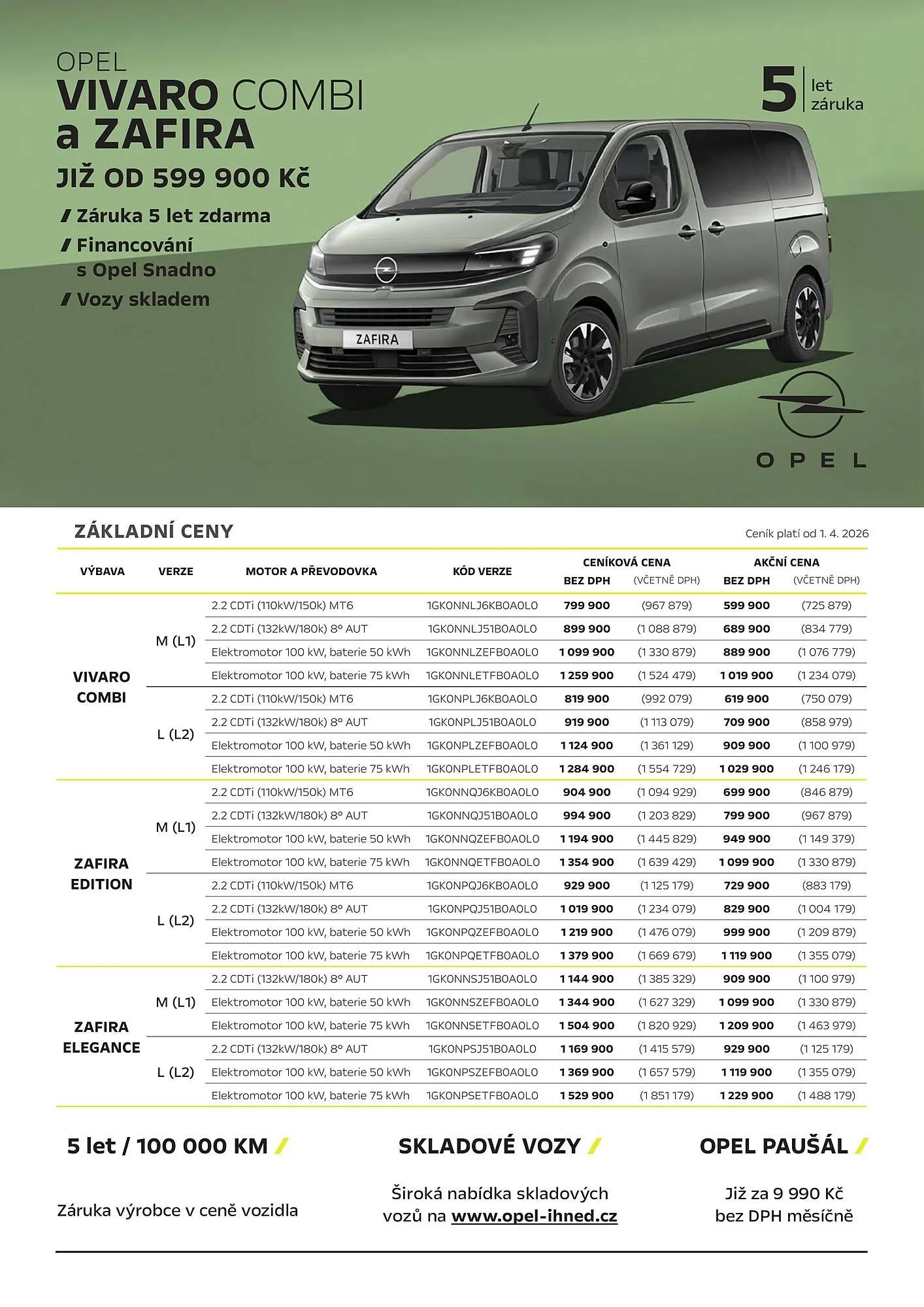 Opel leták - 1. dubna 31. srpna 2026 - Page 1