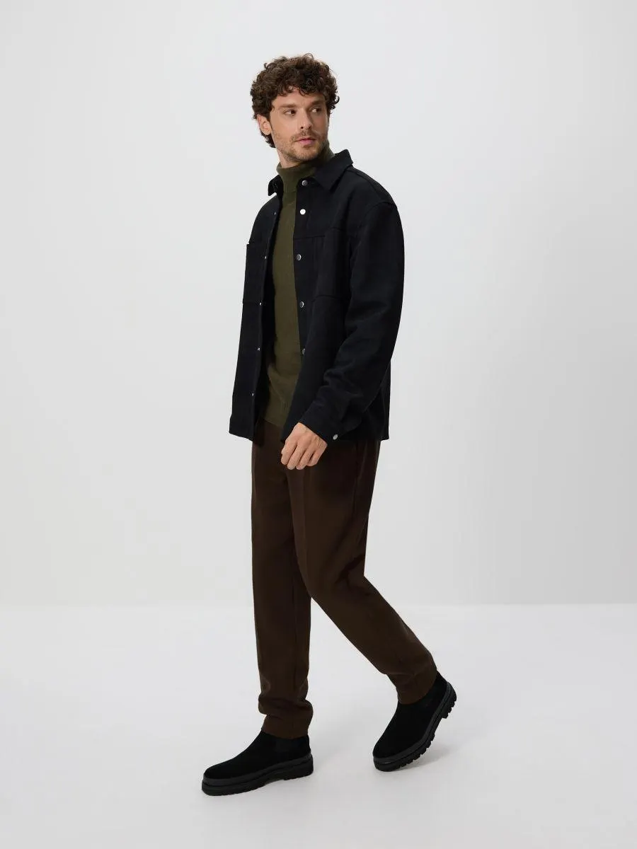 Košile comfort z imitace semiše