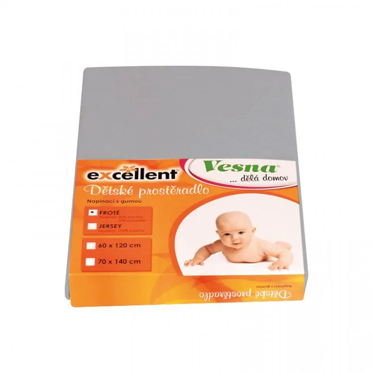 Prostěradlo FROTÉ EXCELLENT dětské šedé