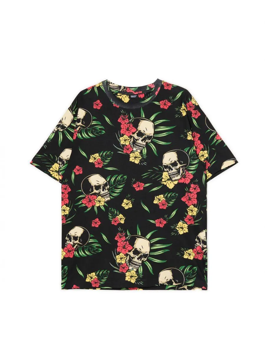 Černé tričko s potiskem