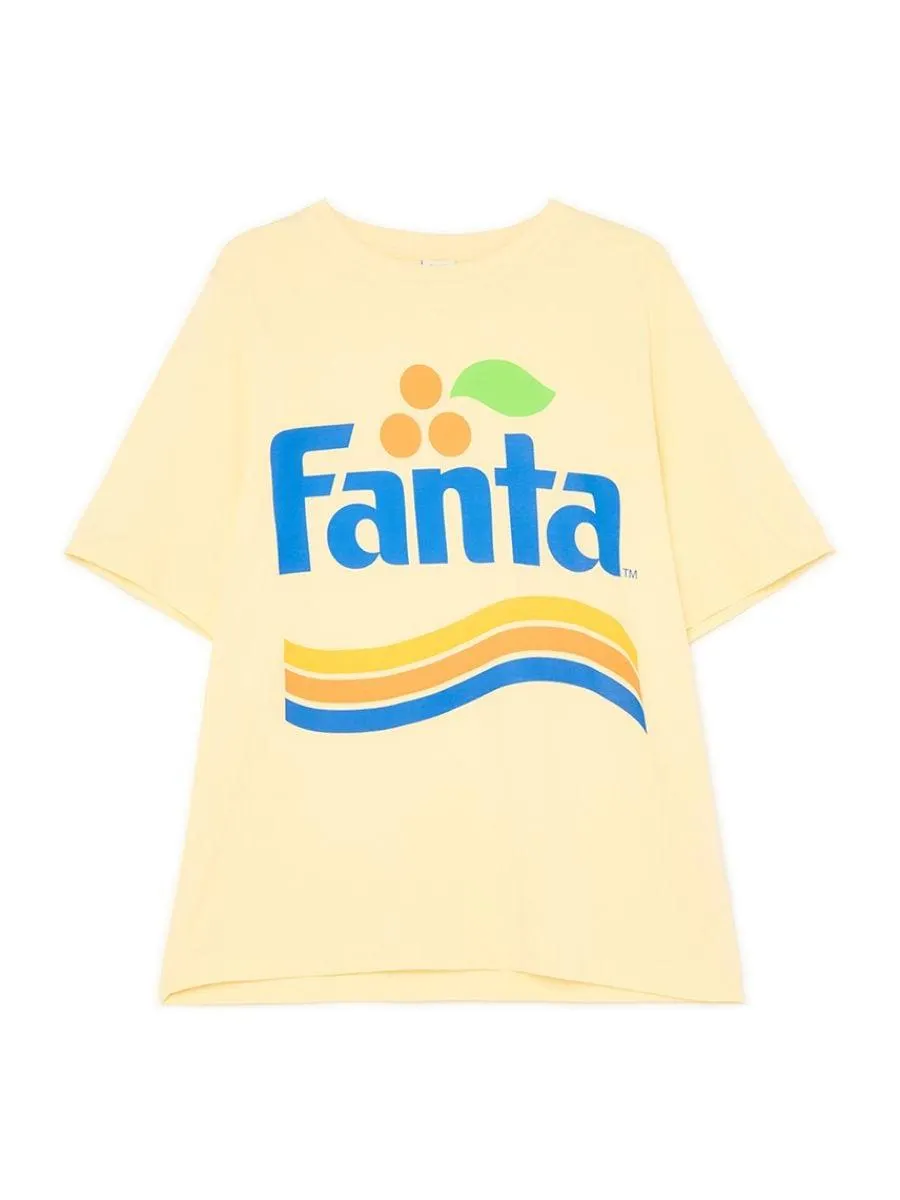 Tričko oversize s potiskem Fanta