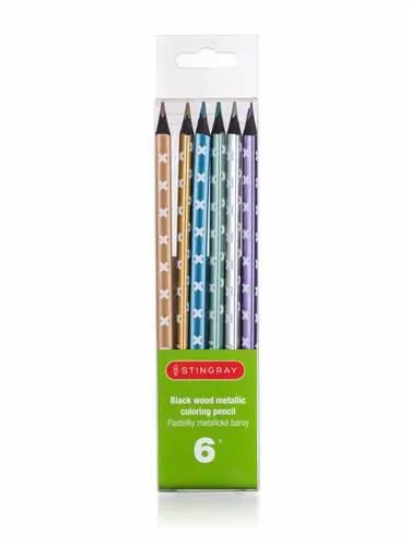 STINGRAY Pastelky, 6 ks, metalické barvy