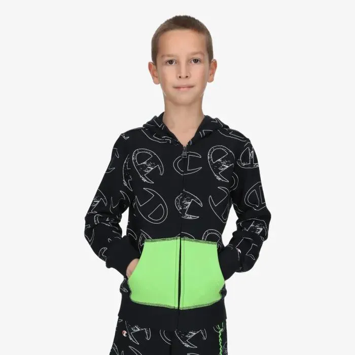 BOYS ALL OVER FULL ZIP HOODY