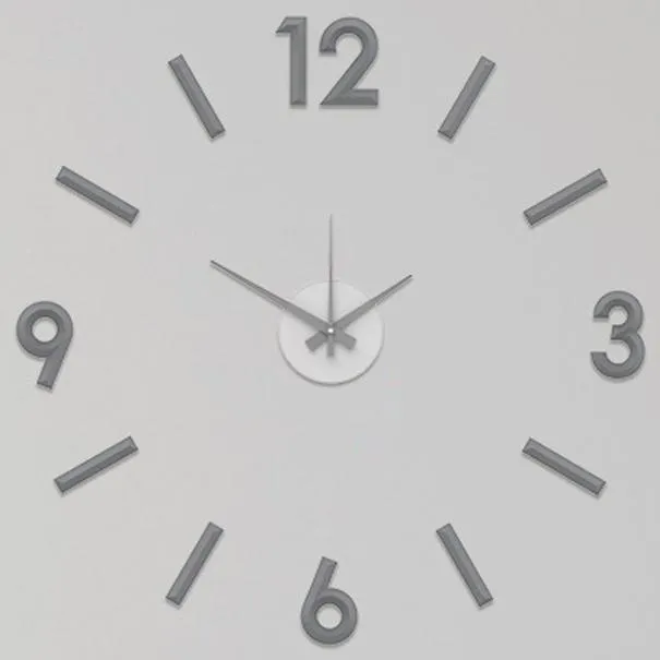 Nástěnné nalepovací hodiny KAPPA šedá