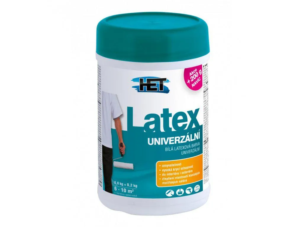 HET LATEX UNIVERZÁLNÍ bílý - 0,8 + 0,2 kg