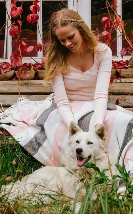 Deka Stela bílá pruhy 150x200 cm