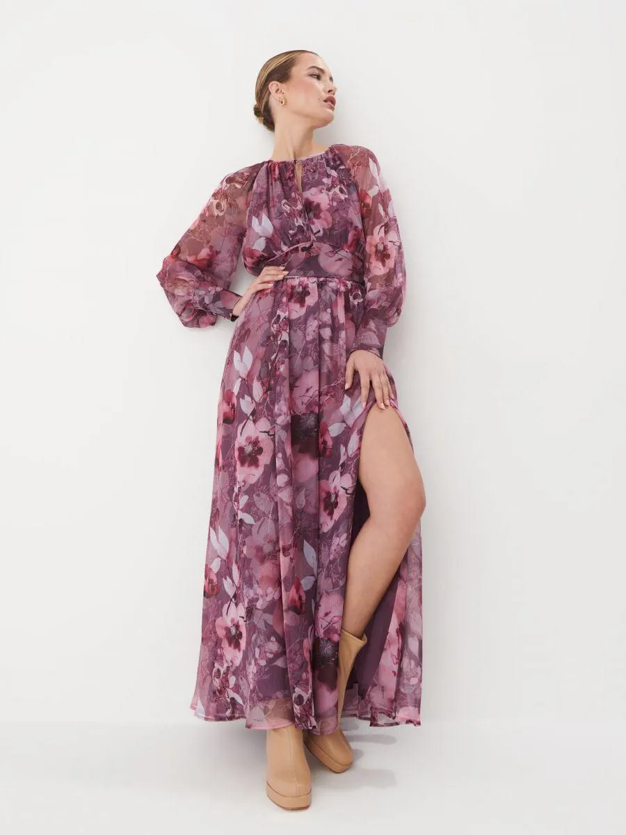 Maxi šaty s květinovým vzorem